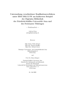 Untersuchung verschiedener Replikationsverfahren unter IBM DB2