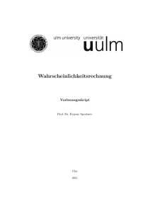 Wahrscheinlichkeitsrechnung WS07/08