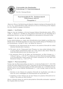 Übungsblatt 2 - Universität des Saarlandes