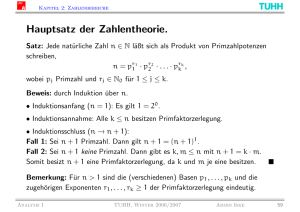 Hauptsatz der Zahlentheorie.