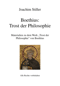 Boethius: Trost der Philosophie