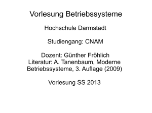 Betriebssysteme - Hochschule Darmstadt