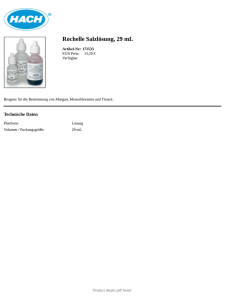 Rochelle Salzlösung, 29 mL