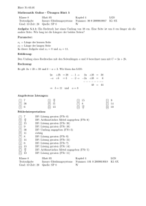 Blatt Nr 05.05 Mathematik Online - ¨Ubungen Blatt 5 Klasse 8