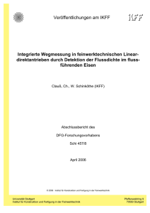 DFG-Forschungsvorhaben Integrierte Wegmessung in