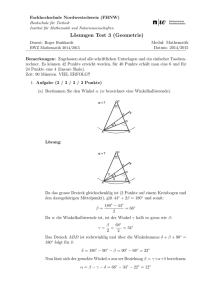 Lösungen Test 3 (Geometrie)