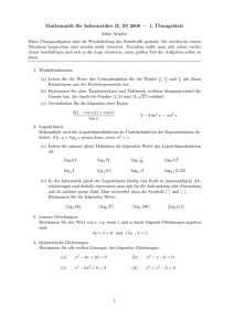 Mathematik für Informatiker II, SS 2008 — 1. ¨Ubungsblatt