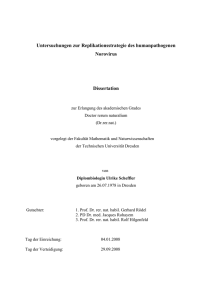 Untersuchungen zur Replikationsstrategie des humanpathogenen