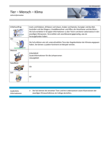 Tier – Mensch – Klima