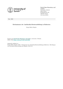 Mechanismen der Antibiotika-Resistenzbildung in Bakterien