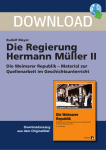 Die Regierung Hermann Müller II