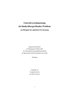 Umweltverschmutzung als länderübergreifendes Problem