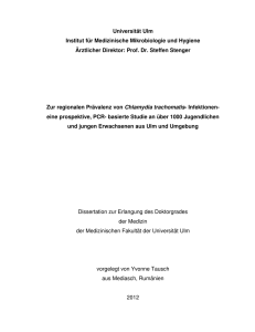Zur regionalen Pr&auml;valenz von Chlamydia trachomatis