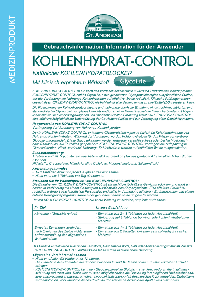 Kohlenhydrat Control