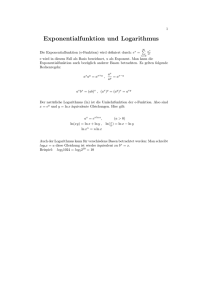 Exponentialfunktion und Logarithmus