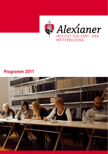 Programm 2011 - Alexianer St. Hedwig Kliniken, Berlin