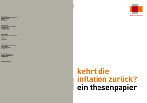 kehrt die inflation zurück? ein thesenpapier