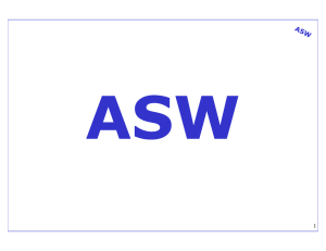 Anwendungssoftware (ASW) Sommersemester 2001