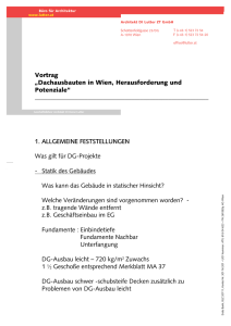 Vortrag „Dachausbauten in Wien, Herausforderung und Potenziale“ 1.