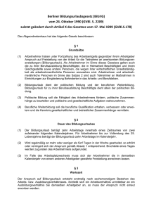 Berliner Bildungsurlaubsgesetz (BiUrlG) vom 24. Oktober 1990