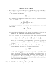 Integrale in der Physik