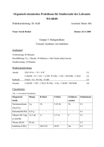 Organisch-Chemisches Praktikum für Studierende des