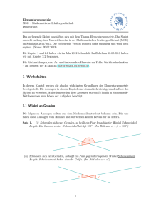 1 Winkelsätze - Mathematische Schülergesellschaft