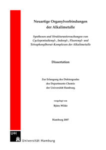 Neuartige Organylverbindungen der Alkalimetalle