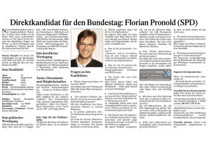 Direktkandidat für den Bundestag: Florian Pronold