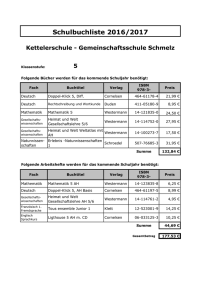 Schulbuchliste 2016/2017