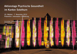 Aktionstage Psychische Gesundheit im Kanton Solothurn