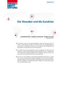 Die Slowakei und die Eurokrise - Bibliothek der Friedrich