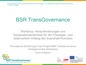 BSR TransGovernance Regional Workshop