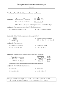 Übungsblatt zu Äquivalenzumformungen