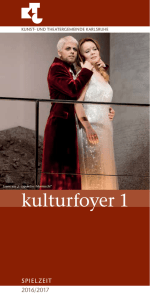 Kulturfoyer 01 16/17 - Kunst- und Theatergemeinde Karlsruhe e.V.