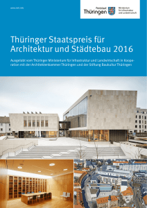 Thüringer Staatspreis für Architektur und Städtebau 2016