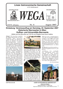 WEGA August 2007 - Linzer Astronomische Gemeinschaft