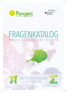 Zwischenrunde 2015 – Klasse 10 - Pangea