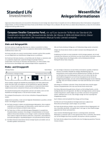 Wesentliche Anlegerinformationen