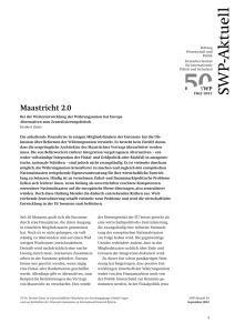 Maastricht 2.0 - Stiftung Wissenschaft und Politik