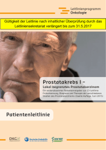 Patientenleitlinie Prostatakrebs I