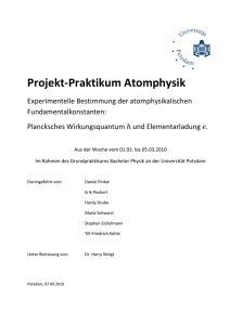 Atomphysik 10 - Universität Potsdam