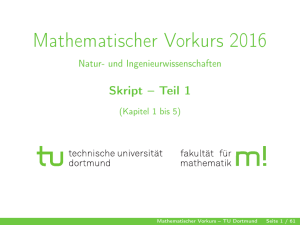 Skript – Teil 1 - Mathematik, TU Dortmund