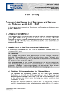 Fall 8 - Lösung - Juristische Fakultät