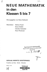 NEUE MATHEMATIK in den Klassen 5 bis 7 - ULB Darmstadt