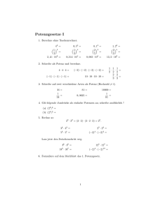 Potenzgesetze I