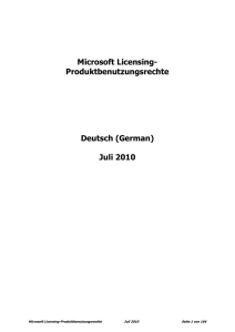 Microsoft Licensing Product Use Rights