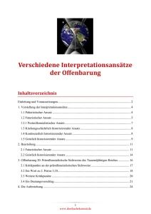 Verschiedene Interpretationsansätze der Offenbarung