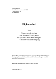Diplomarbeit - Manfred Schiefers, Stuttgart