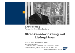 Streckenabwicklung mit Lieferplänen